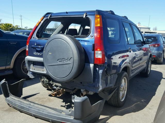 JHLRD68492C007491 - 2002 HONDA CR-V LX BLUE photo 4