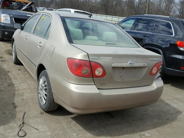 2T1BR32E65C472273 - 2005 TOYOTA COROLLA CE TAN photo 3