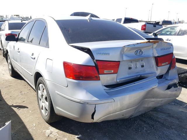 5NPET4AC0AH632076 - 2010 HYUNDAI SONATA GLS SILVER photo 3