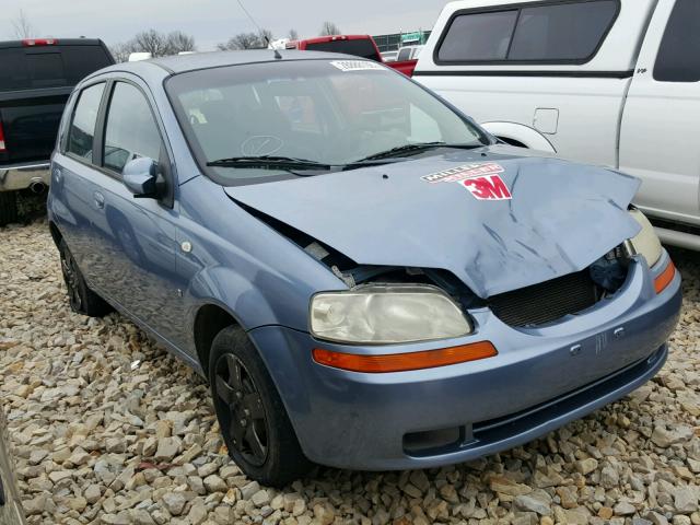 KL1TD66697B756738 - 2007 CHEVROLET AVEO BASE Көк фото 1