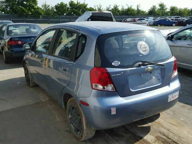 KL1TD66697B756738 - 2007 CHEVROLET AVEO BASE Көк фото 3