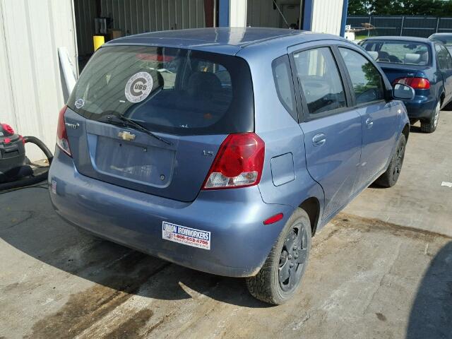 KL1TD66697B756738 - 2007 CHEVROLET AVEO BASE Көк фото 4