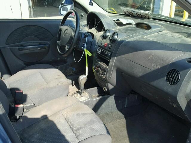 KL1TD66697B756738 - 2007 CHEVROLET AVEO BASE Көк фото 5