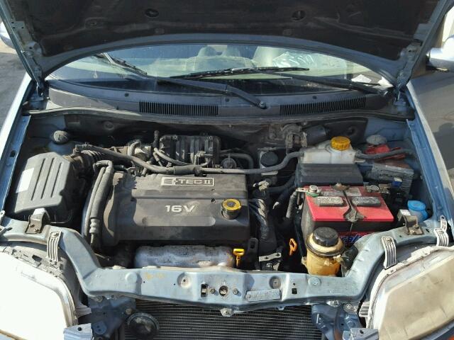 KL1TD66697B756738 - 2007 CHEVROLET AVEO BASE Көк фото 7