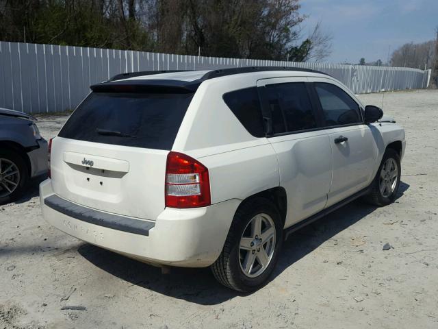 1J8FT47W07D212251 - 2007 JEEP COMPASS WHITE photo 4