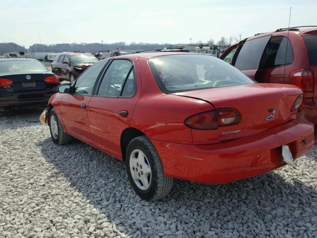 1G1JC524XY7271278 - 2000 CHEVROLET CAVALIER RED photo 3