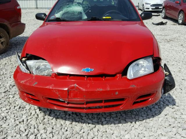 1G1JC524XY7271278 - 2000 CHEVROLET CAVALIER RED photo 7