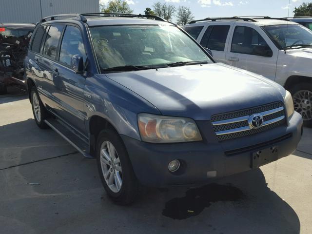 JTEEW21A060028120 - 2006 TOYOTA HIGHLANDER BLUE photo 1