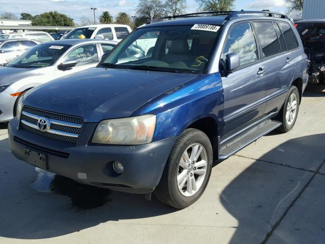 JTEEW21A060028120 - 2006 TOYOTA HIGHLANDER BLUE photo 2