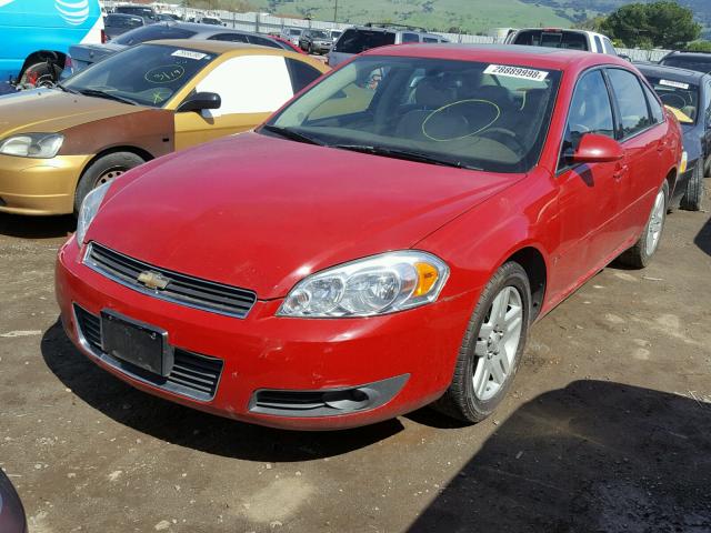 2G1WC58R879146690 - 2007 CHEVROLET IMPALA LT RED photo 2