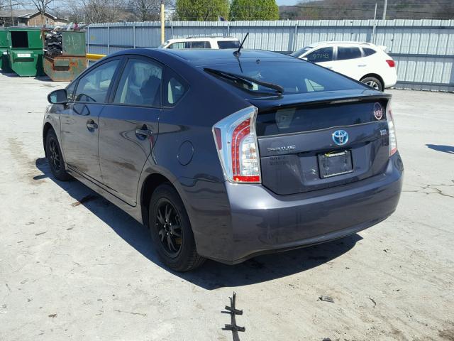 JTDKN3DU4F1985561 - 2015 TOYOTA PRIUS GRAY photo 3