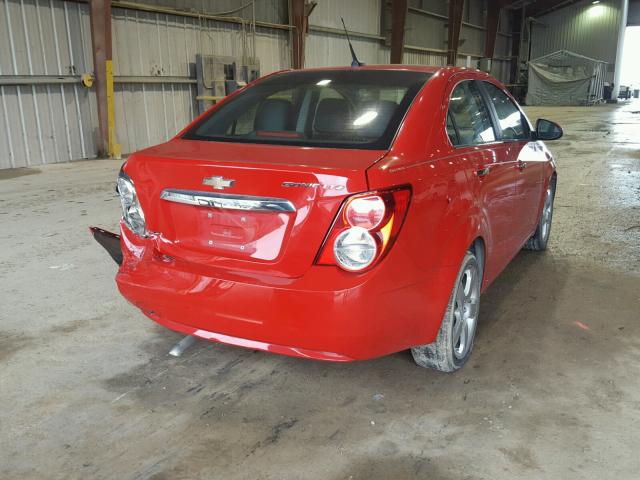 1G1JE5SH9C4115031 - 2012 CHEVROLET SONIC LTZ RED photo 4