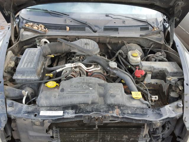 1B7GL22X71S292165 - 2001 DODGE DAKOTA BLACK photo 7