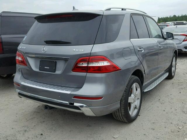 4JGDA5GB3FA574125 - 2015 MERCEDES-BENZ ML 400 4MA GRAY photo 4