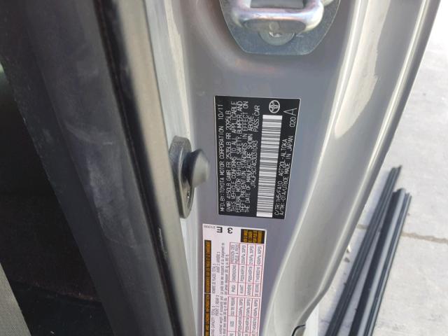 JTKJF5C74C3031093 - 2012 TOYOTA SCION TC 灰色 照片 10