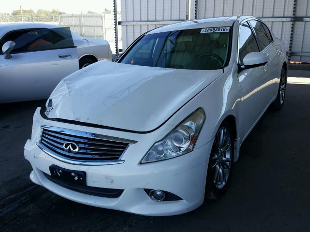 JN1CV6AP1DM715593 - 2013 INFINITI G37 BASE WHITE photo 2