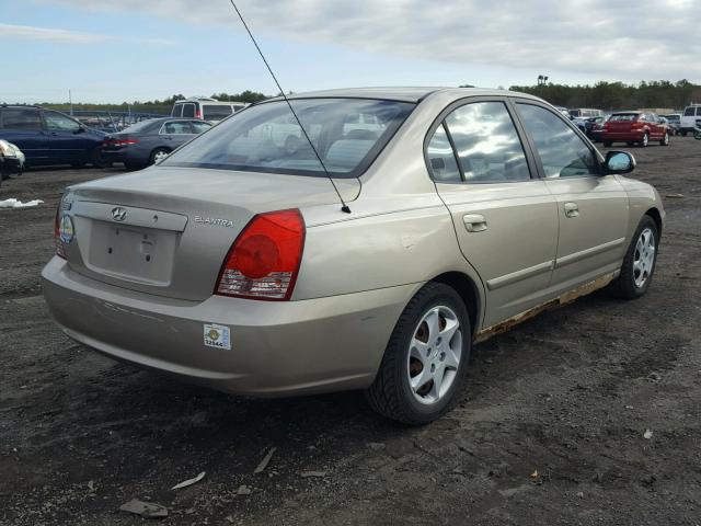 KMHDN46D05U195937 - 2005 HYUNDAI ELANTRA GL BEIGE photo 4