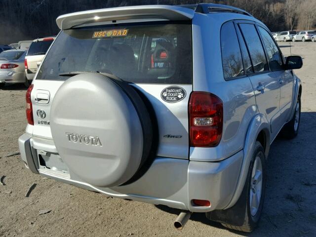 JTEHD20V356025506 - 2005 TOYOTA RAV4 SILVER photo 4