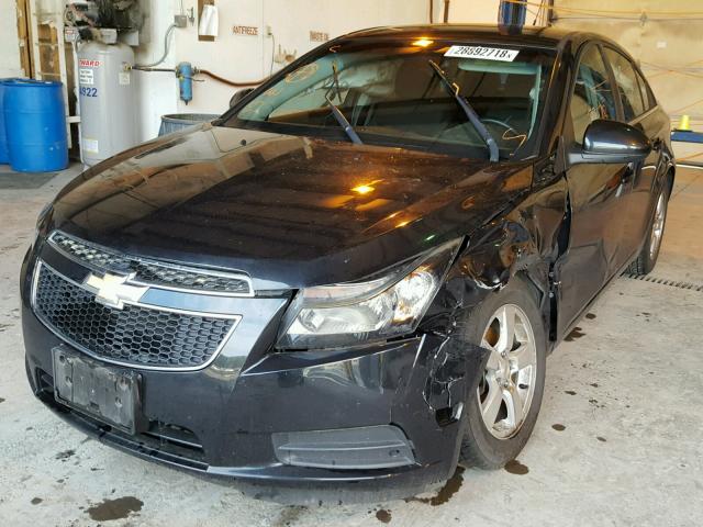 1G1PF5S92B7155755 - 2011 CHEVROLET CRUZE LT BLACK photo 2