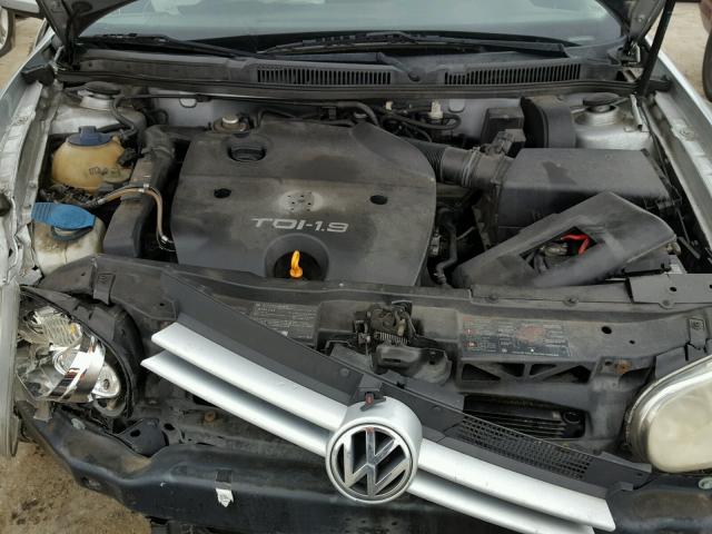 9BWGP21JX14020267 - 2001 VOLKSWAGEN GOLF GLS T SILVER photo 7