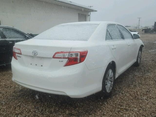 4T4BF1FK5CR199065 - 2012 TOYOTA CAMRY BASE WHITE photo 4