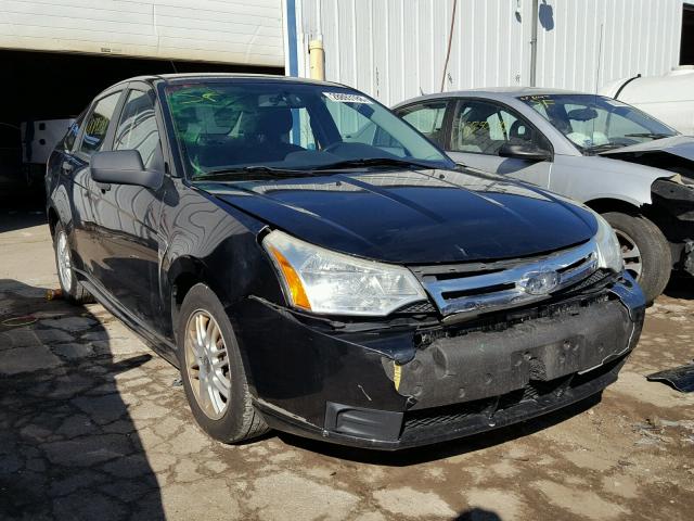 1FAHP35N78W264707 - 2008 FORD FOCUS SE BLACK photo 1