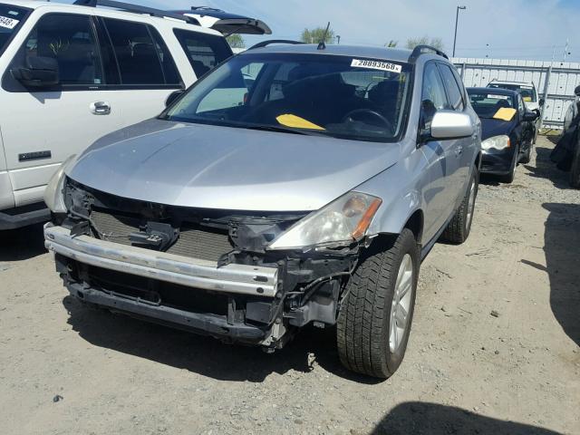 JN8AZ08W97W605942 - 2007 NISSAN MURANO SL SILVER photo 2