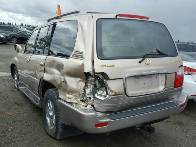 JT6HT00W3X0074061 - 1999 LEXUS LX 470 GOLD photo 3