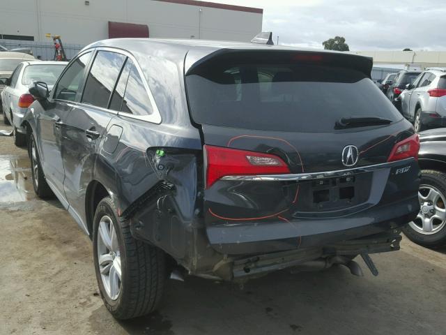 5J8TB3H34FL011793 - 2015 ACURA RDX BASE GRAY photo 3