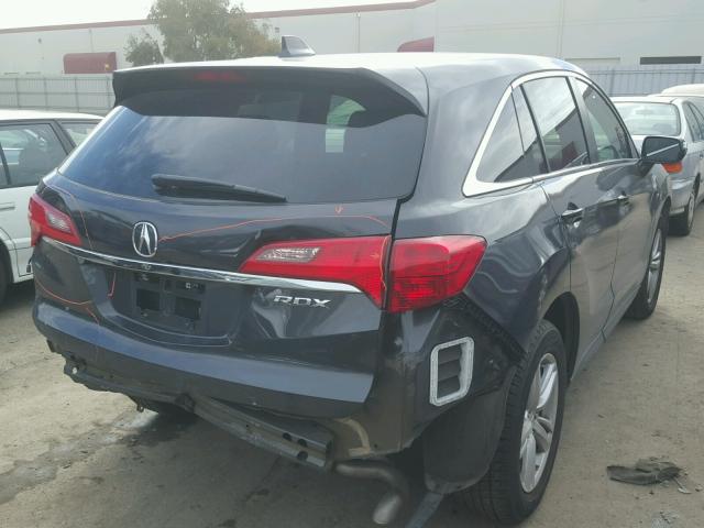 5J8TB3H34FL011793 - 2015 ACURA RDX BASE GRAY photo 4