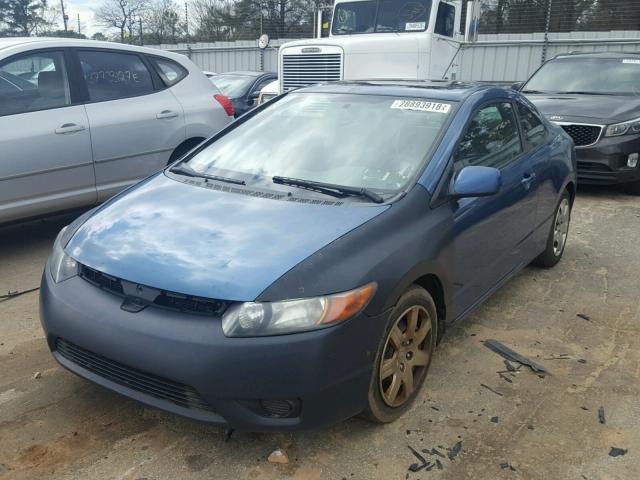 2HGFG12888H575759 - 2008 HONDA CIVIC EX BLUE photo 2