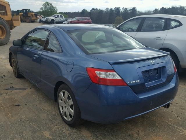 2HGFG12888H575759 - 2008 HONDA CIVIC EX BLUE photo 3