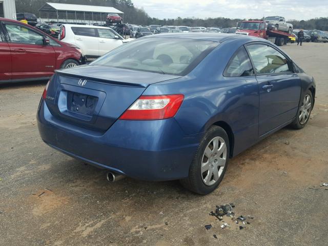 2HGFG12888H575759 - 2008 HONDA CIVIC EX BLUE photo 4