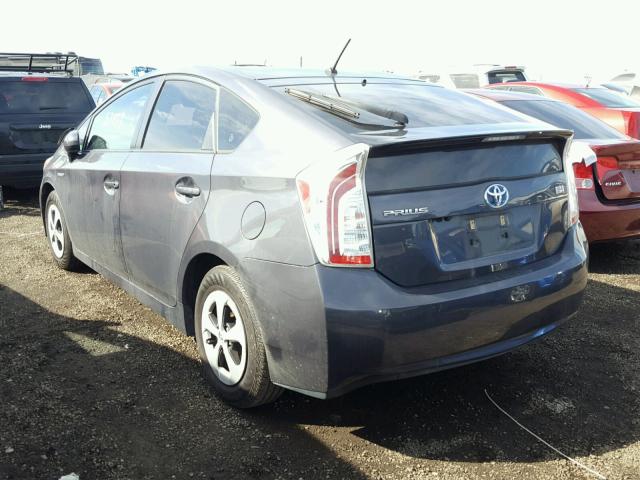 JTDKN3DU0D5625824 - 2013 TOYOTA PRIUS CHARCOAL photo 3