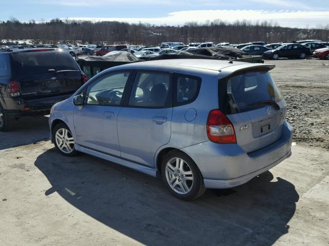 JHMGD37608S003400 - 2008 HONDA FIT SPORT BLUE photo 3