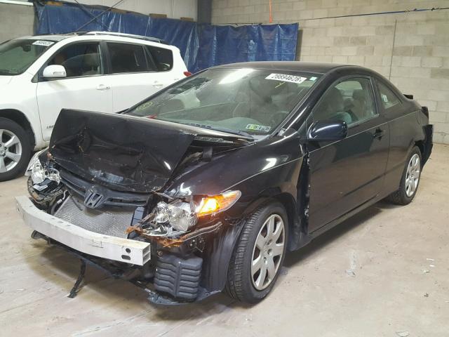 2HGFG12698H564428 - 2008 HONDA CIVIC LX BLACK photo 2