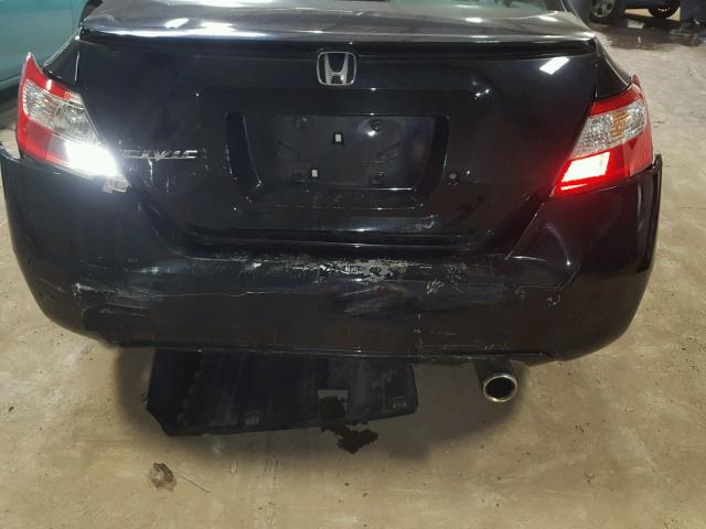 2HGFG12698H564428 - 2008 HONDA CIVIC LX BLACK photo 9