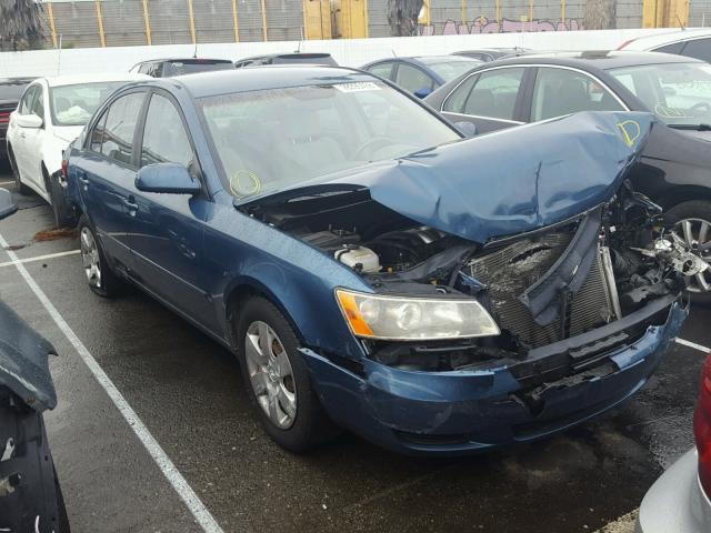 5NPET46C76H072704 - 2006 HYUNDAI SONATA GL BLUE photo 1