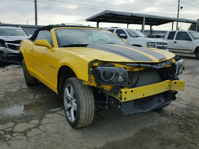 2G1FK3DJ1B9170331 - 2011 CHEVROLET CAMARO 2SS YELLOW photo 1