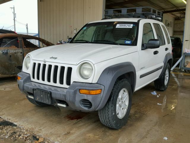 1J4GK48K04W114535 - 2004 JEEP LIBERTY SP WHITE photo 2