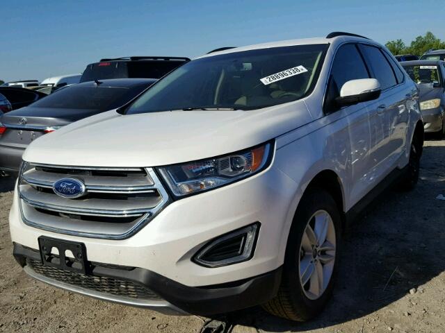 2FMPK3J89HBB16298 - 2017 FORD EDGE SEL WHITE photo 2