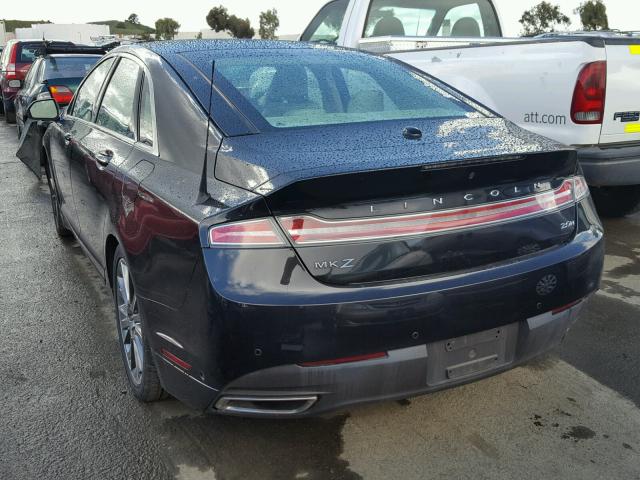 3LN6L2LU4DR821468 - 2013 LINCOLN MKZ HYBRID BLACK photo 3