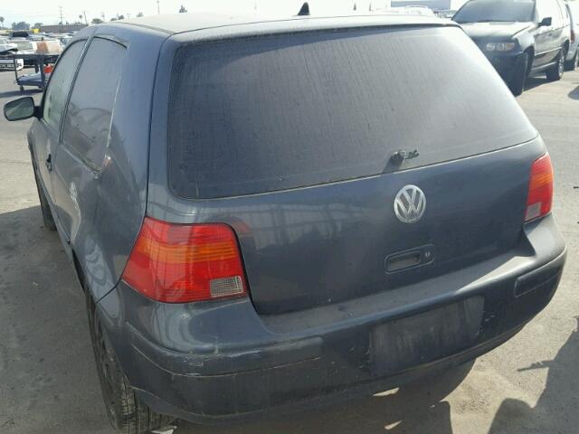 9BWBL61J144005500 - 2004 VOLKSWAGEN GOLF GL GRAY photo 3