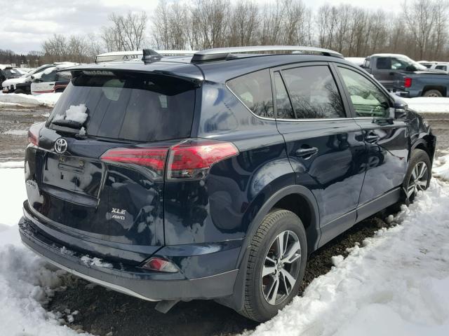 JTMRFREV2HJ121231 - 2017 TOYOTA RAV4 XLE BLUE photo 4