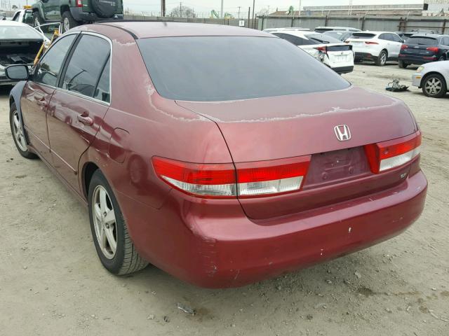 JHMCM56693C034417 - 2003 HONDA ACCORD EX BURGUNDY photo 3