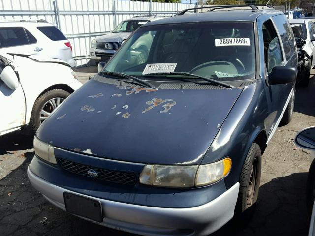 4N2ZN1118WD827460 - 1998 NISSAN QUEST XE BLUE photo 2