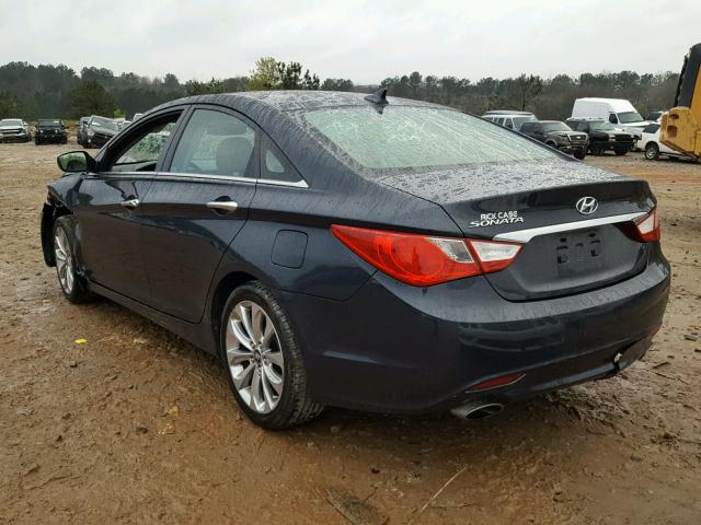 5NPEC4ACXBH192661 - 2011 HYUNDAI SONATA SE BLUE photo 3