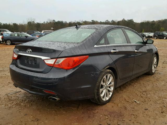 5NPEC4ACXBH192661 - 2011 HYUNDAI SONATA SE BLUE photo 4