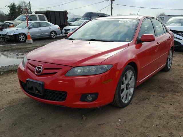 1YVHP84D765M55895 - 2006 MAZDA 6 S RED photo 2