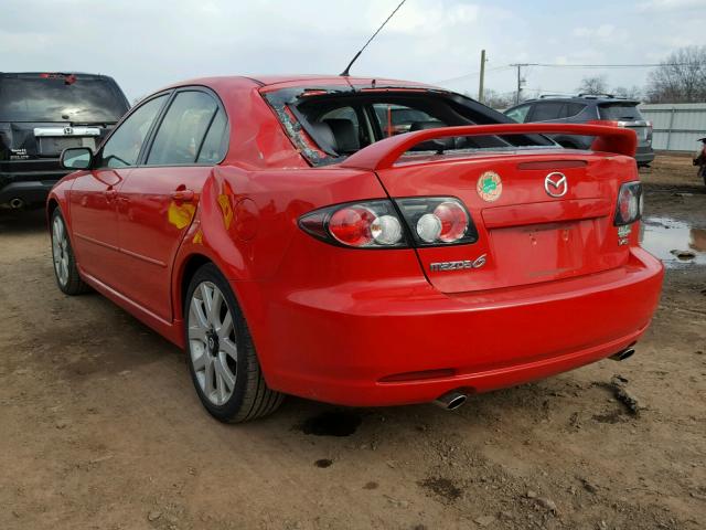 1YVHP84D765M55895 - 2006 MAZDA 6 S RED photo 3